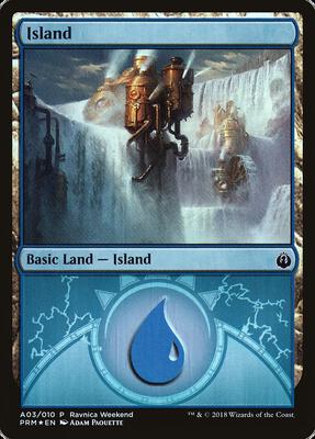 Island - Izzet (A03) card from Launch Party & Release Event Promos