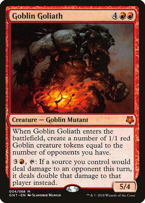 Goblin Goliath card from Magic Game Night