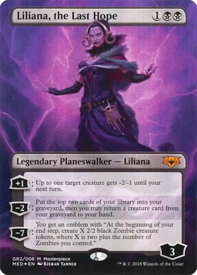 Liliana, the Last Hope card from Mythic Edition: Guilds of Ravnica