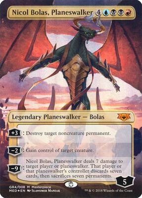 Nicol Bolas, Planeswalker card from Mythic Edition: Guilds of Ravnica
