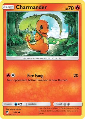 Charmander card from Dragon Majesty