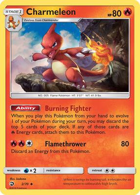Charmeleon card from Dragon Majesty