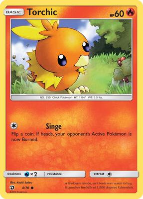 Torchic card from Dragon Majesty