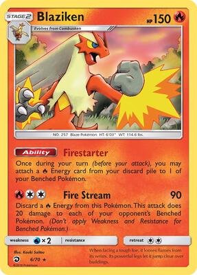 Blaziken card from Dragon Majesty