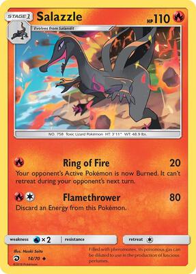 Salazzle card from Dragon Majesty