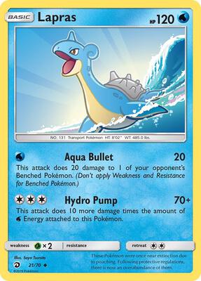 Lapras card from Dragon Majesty