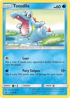 Totodile card from Dragon Majesty