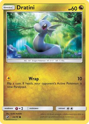 Dratini (34) card from Dragon Majesty