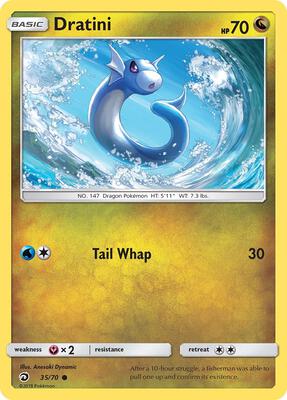Dratini (35) card from Dragon Majesty