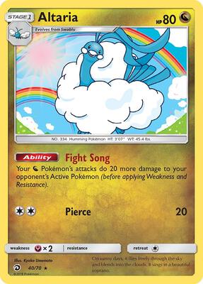 Altaria card from Dragon Majesty