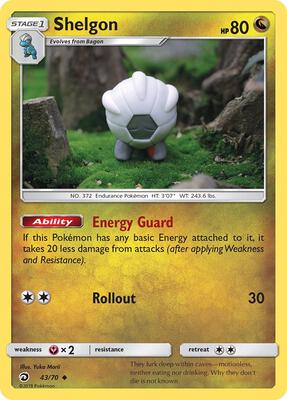 Shelgon card from Dragon Majesty
