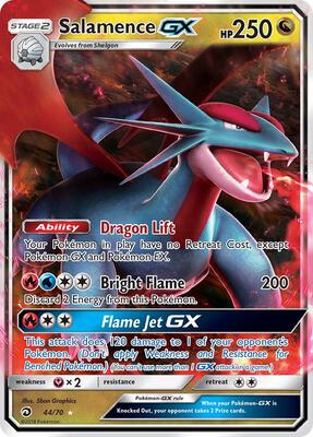 Salamence GX card from Dragon Majesty
