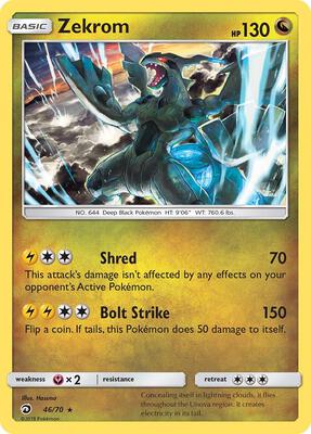 Zekrom card from Dragon Majesty