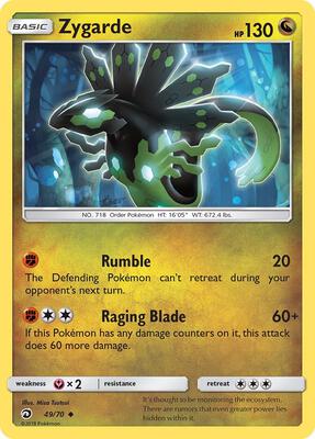 Zygarde card from Dragon Majesty