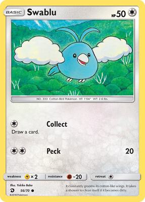 Swablu (56) card from Dragon Majesty