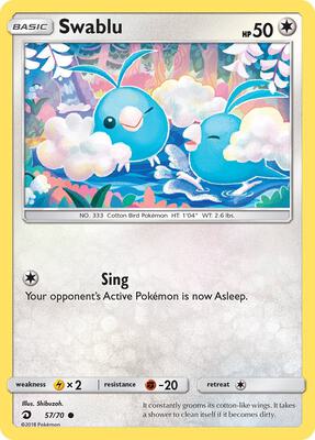 Swablu (57) card from Dragon Majesty