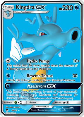 Kingdra GX (Full Art) card from Dragon Majesty
