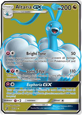 Altaria GX (Full Art) card from Dragon Majesty