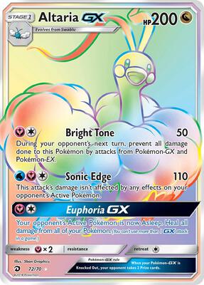 Altaria GX (Secret) card from Dragon Majesty