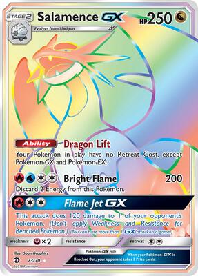Salamence GX (Secret) card from Dragon Majesty