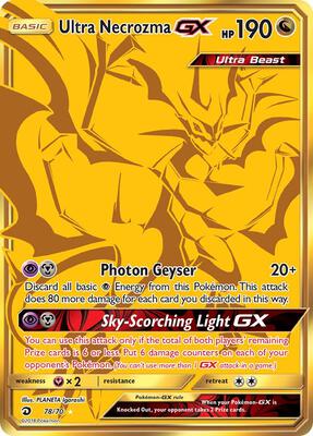 Ultra Necrozma GX (Secret) card from Dragon Majesty