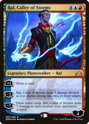 Ral, Caller of Storms card from Guilds of Ravnica