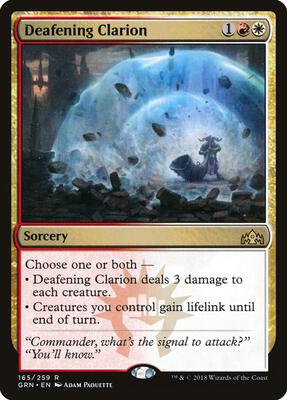 Deafening Clarion card from Guilds of Ravnica