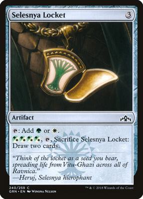 Selesnya Locket card from Guilds of Ravnica
