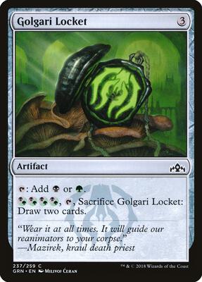 Golgari Locket card from Guilds of Ravnica