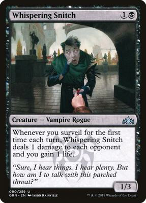 Whispering Snitch card from Guilds of Ravnica