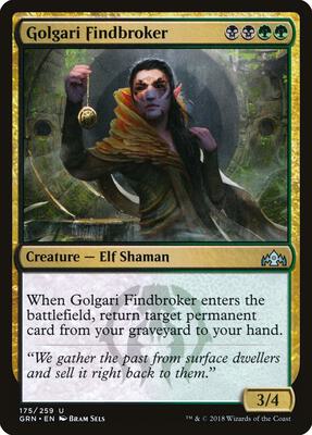 Golgari Findbroker card from Guilds of Ravnica