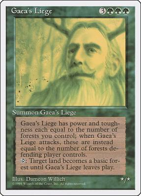 Gaea's Liege card from Fourth Edition