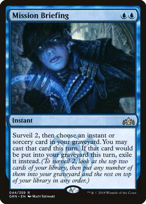 Mission Briefing card from Guilds of Ravnica