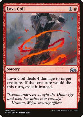 Lava Coil card from Guilds of Ravnica