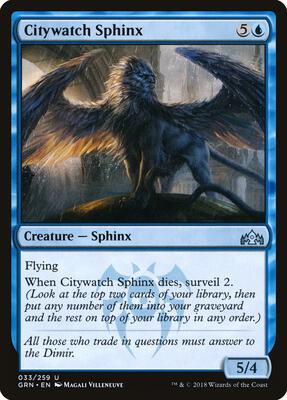 Citywatch Sphinx card from Guilds of Ravnica