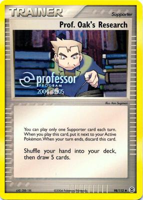 Prof. Oak's Research (2004-2005) card from Professor Program Promos