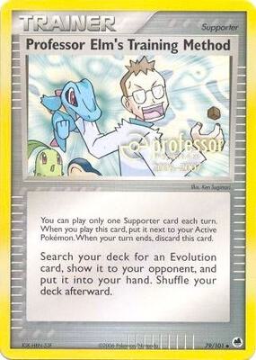 Professor Elm's Training Method (2006-2007) card from Professor Program Promos