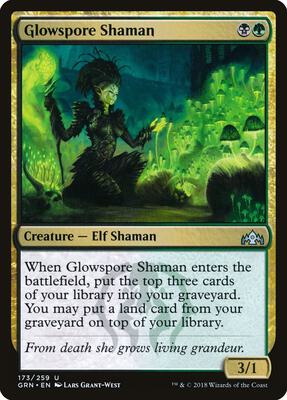 Glowspore Shaman card from Guilds of Ravnica