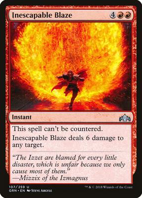 Inescapable Blaze card from Guilds of Ravnica