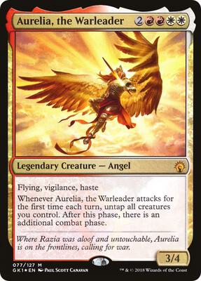 Aurelia, the Warleader card from Guilds of Ravnica: Guild Kits