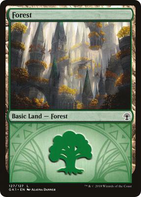 Forest (127) card from Guilds of Ravnica: Guild Kits