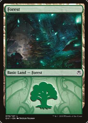Forest (076) card from Guilds of Ravnica: Guild Kits