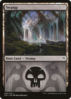 Swamp (025) card from Guilds of Ravnica: Guild Kits