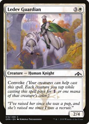 Ledev Guardian card from Guilds of Ravnica