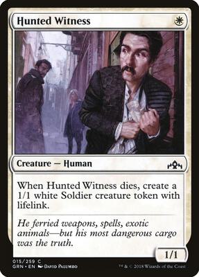 Hunted Witness card from Guilds of Ravnica