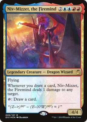 Niv-Mizzet, the Firemind card from Guilds of Ravnica: Guild Kits