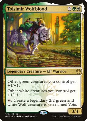 Tolsimir Wolfblood card from Guilds of Ravnica: Guild Kits