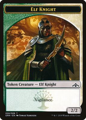 Elf Knight Token card from Guilds of Ravnica