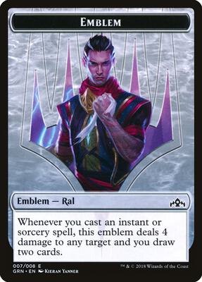 Emblem - Ral, Izzet Viceroy card from Guilds of Ravnica