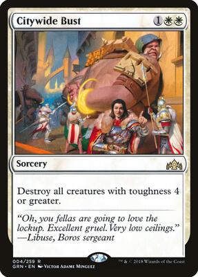 Citywide Bust card from Guilds of Ravnica